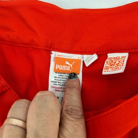 Puma Women's Orange Golf Skort Size 4 Athletic Built-in Shorts Pockets - Picture 5 of 9